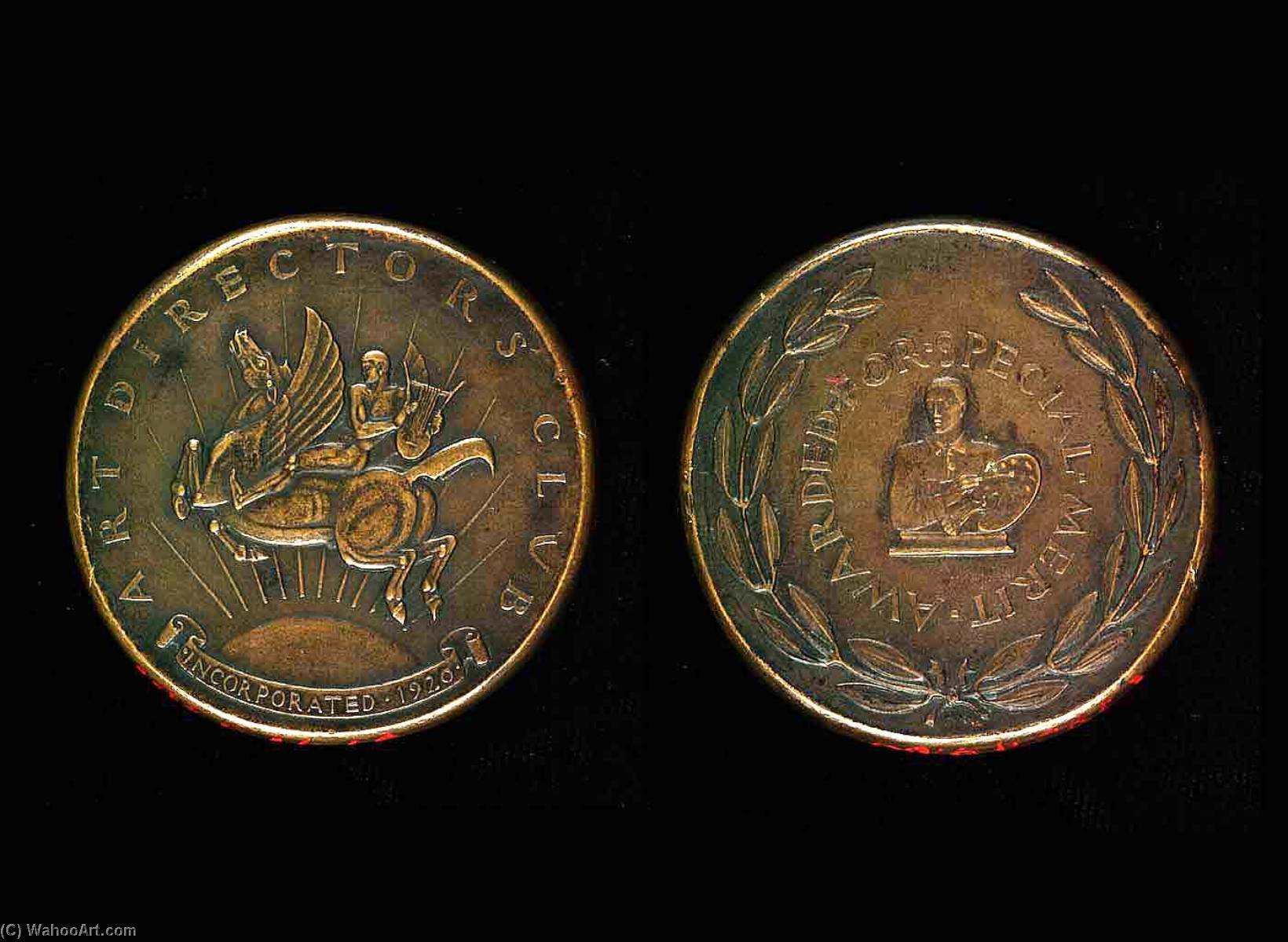 Buy Museum Art Reproductions Art Director`s Club Medal, 1921 by Paul Manship (Inspired By) (1885-1966) | ArtsDot.com