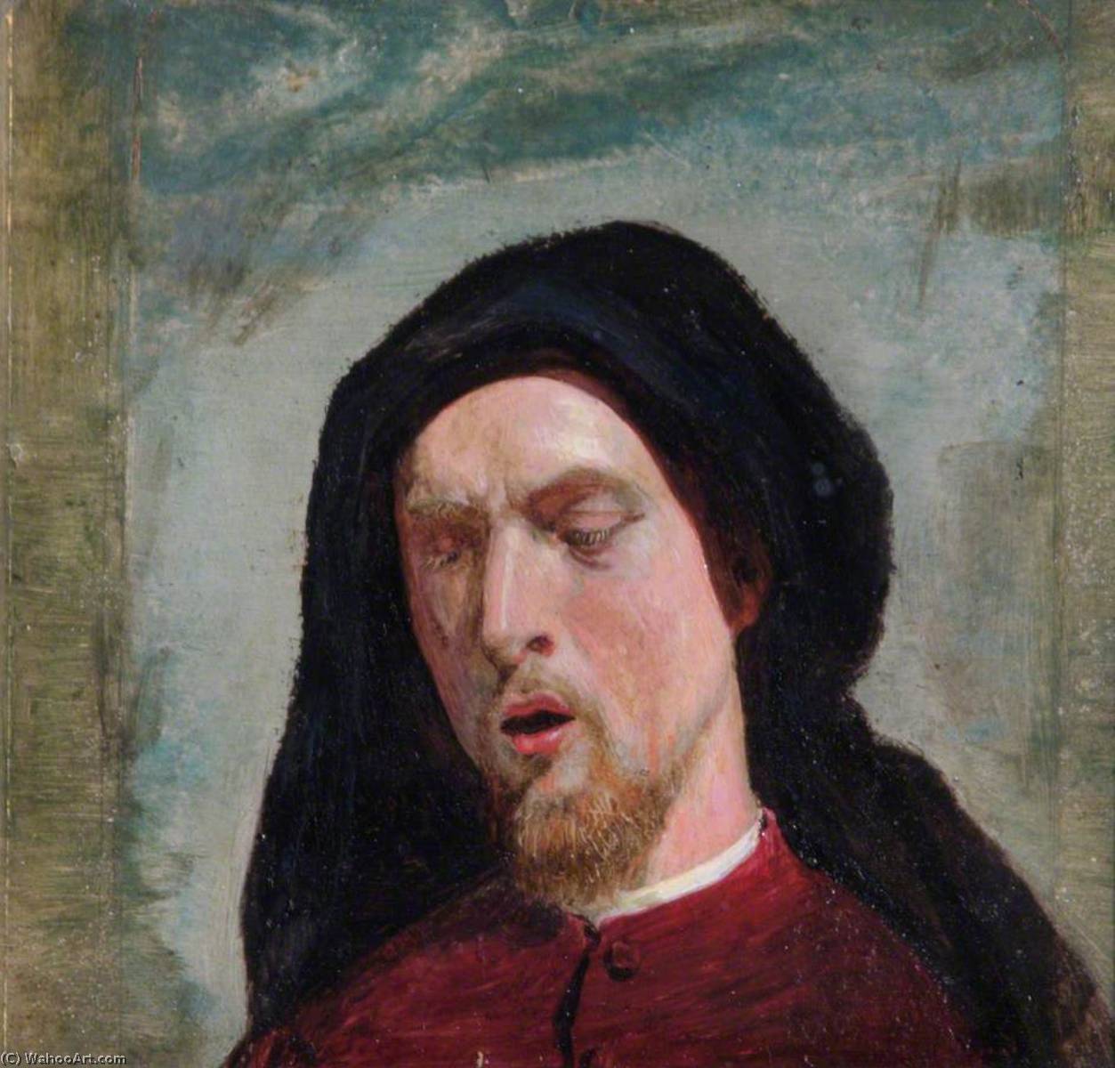 Buy Museum Art Reproductions Study for the Head of Chaucer, 1851 by Ford Madox Brown (1821-1893, France) | ArtsDot.com