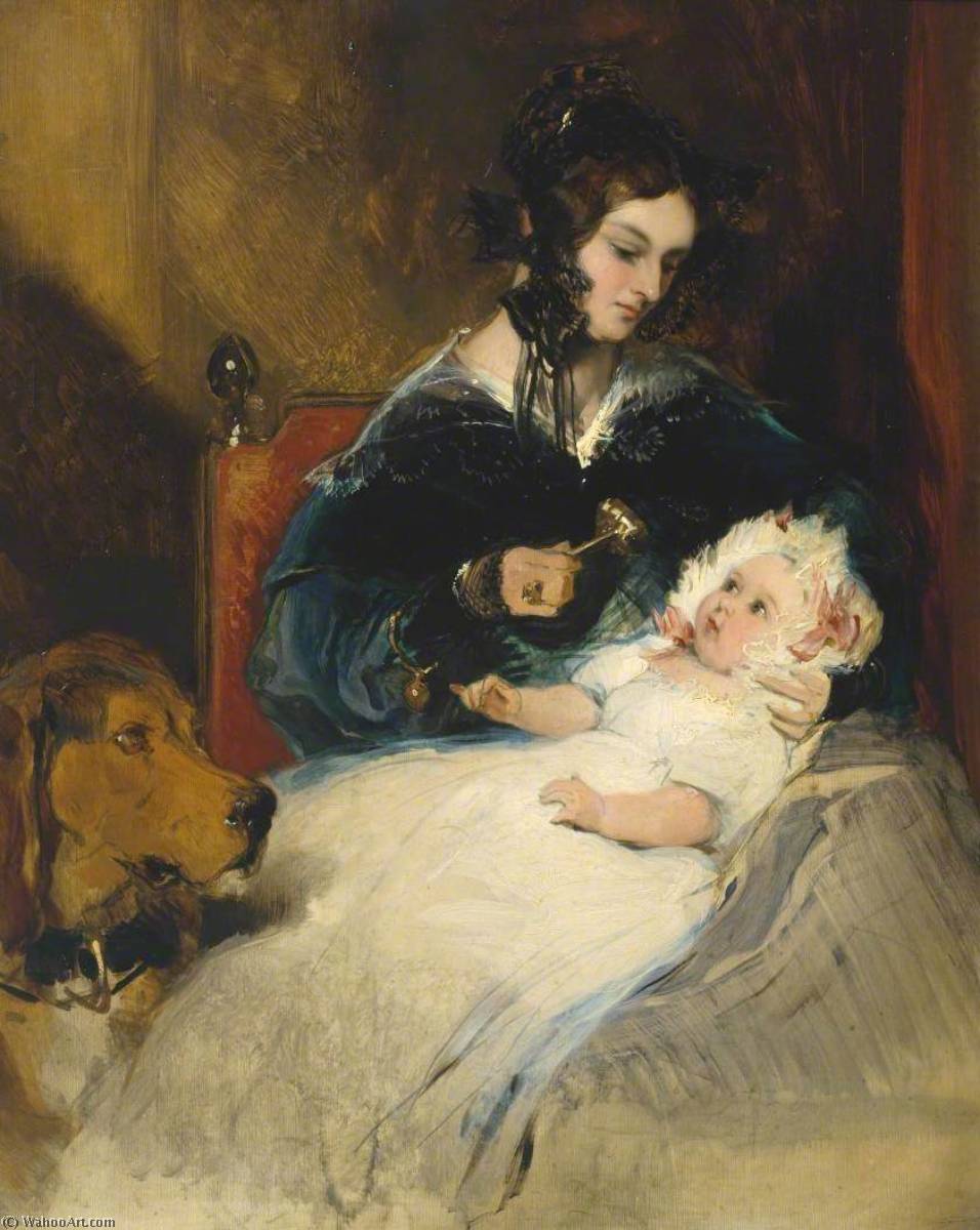 Order Paintings Reproductions The Duchess of Abercorn and Child, 1834 by Edwin Henry Landseer | ArtsDot.com
