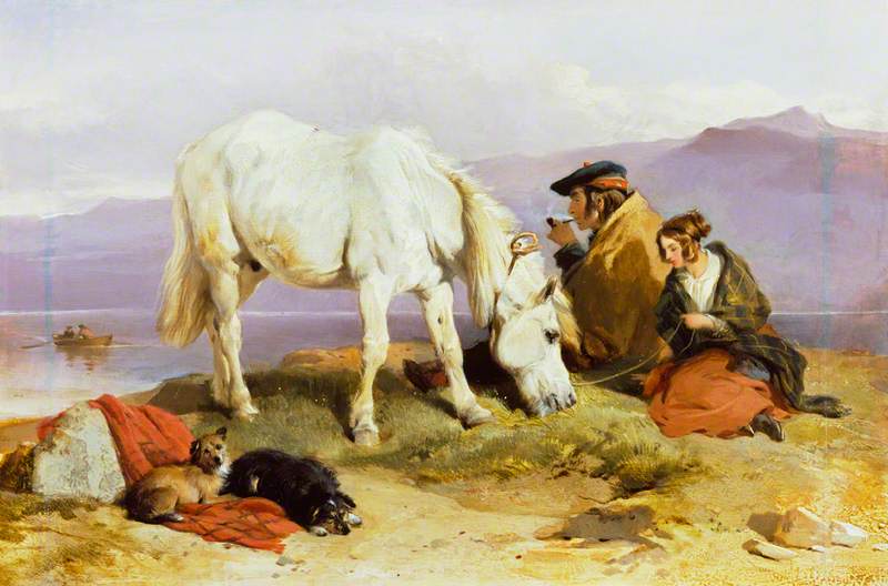 Buy Museum Art Reproductions A Highland Scene, 1834 by Edwin Henry Landseer | ArtsDot.com
