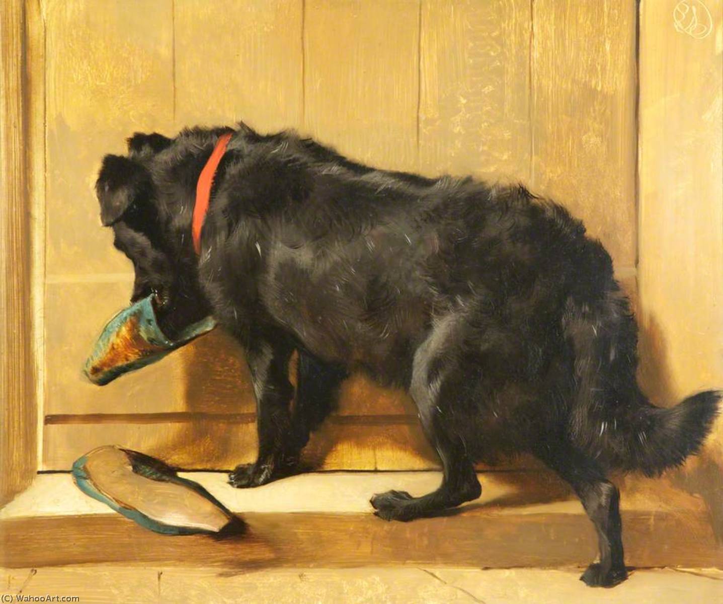 Buy Museum Art Reproductions A Dog with a Slipper, 1848 by Edwin Henry Landseer | ArtsDot.com