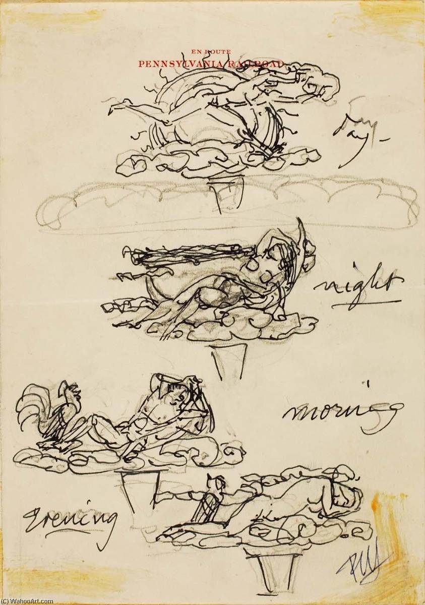 Buy Museum Art Reproductions Sketches for Moods of Time by Paul Manship (Inspired By) (1885-1966) | ArtsDot.com