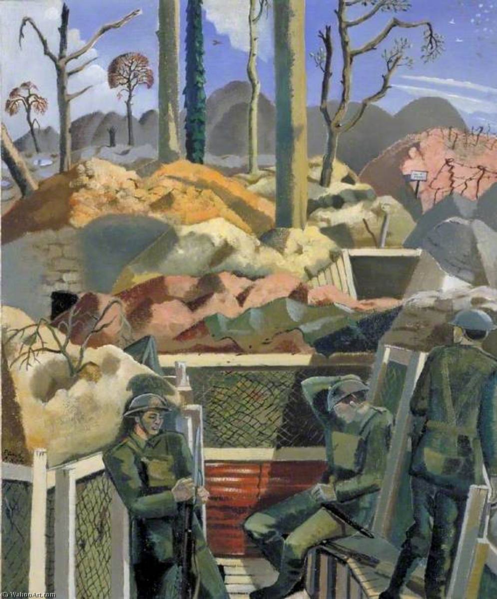 Order Oil Painting Replica Spring in the Trenches, Ridge Wood, 1917, 1918 by Paul Nash (1889-1946, United Kingdom) | ArtsDot.com