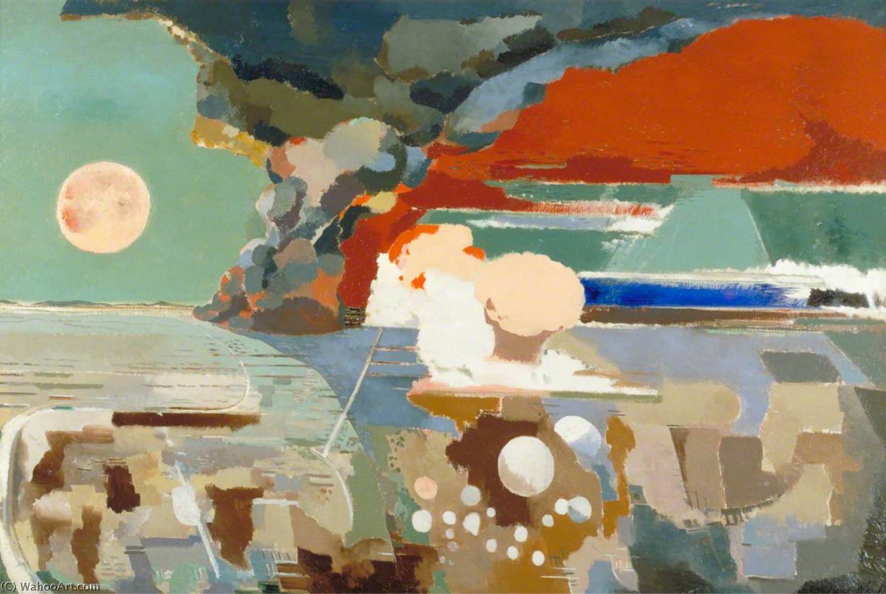 Order Oil Painting Replica Battle of Germany, 1944 by Paul Nash (1889-1946, United Kingdom) | ArtsDot.com