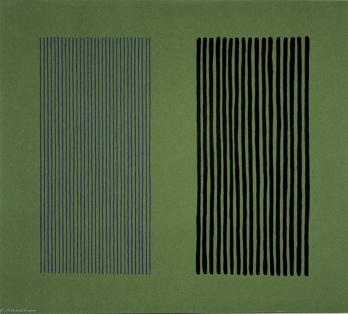 Order Artwork Replica Untitled (Blue, Black and Green), 1980 by Gene Davis (Inspired By) (1920-1985, United States) | ArtsDot.com