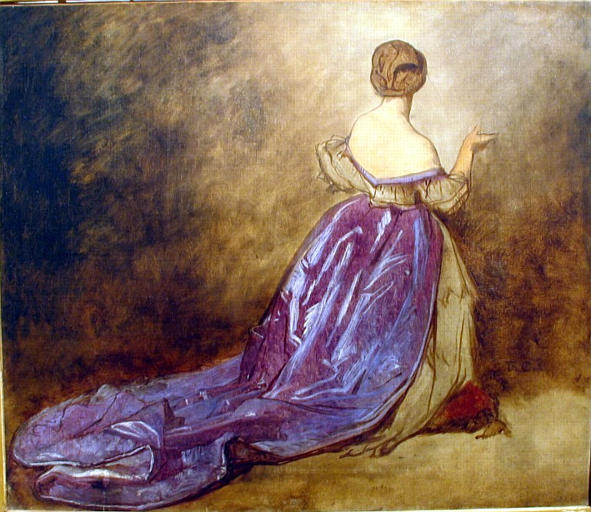 Order Artwork Replica Dame d`honneur agenouillée by Thomas Couture (1815-1879, France) | ArtsDot.com