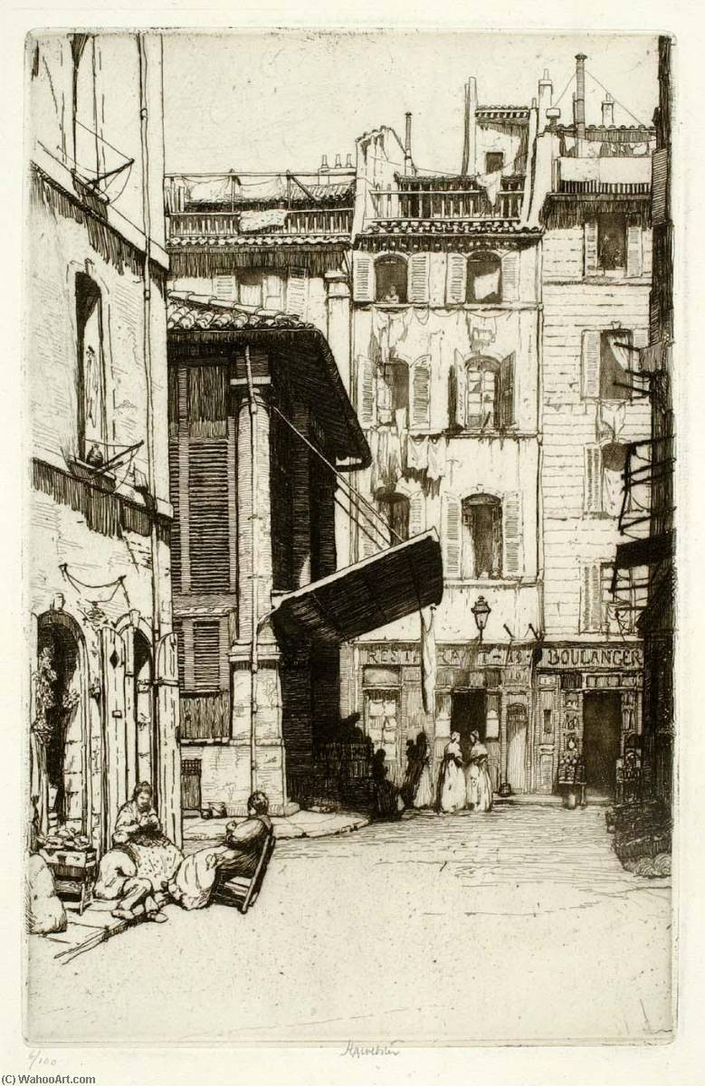 Order Artwork Replica Vieux Marche, Marseille, 1912 by Herman Armour Webster (Inspired By) (1878-1970) | ArtsDot.com