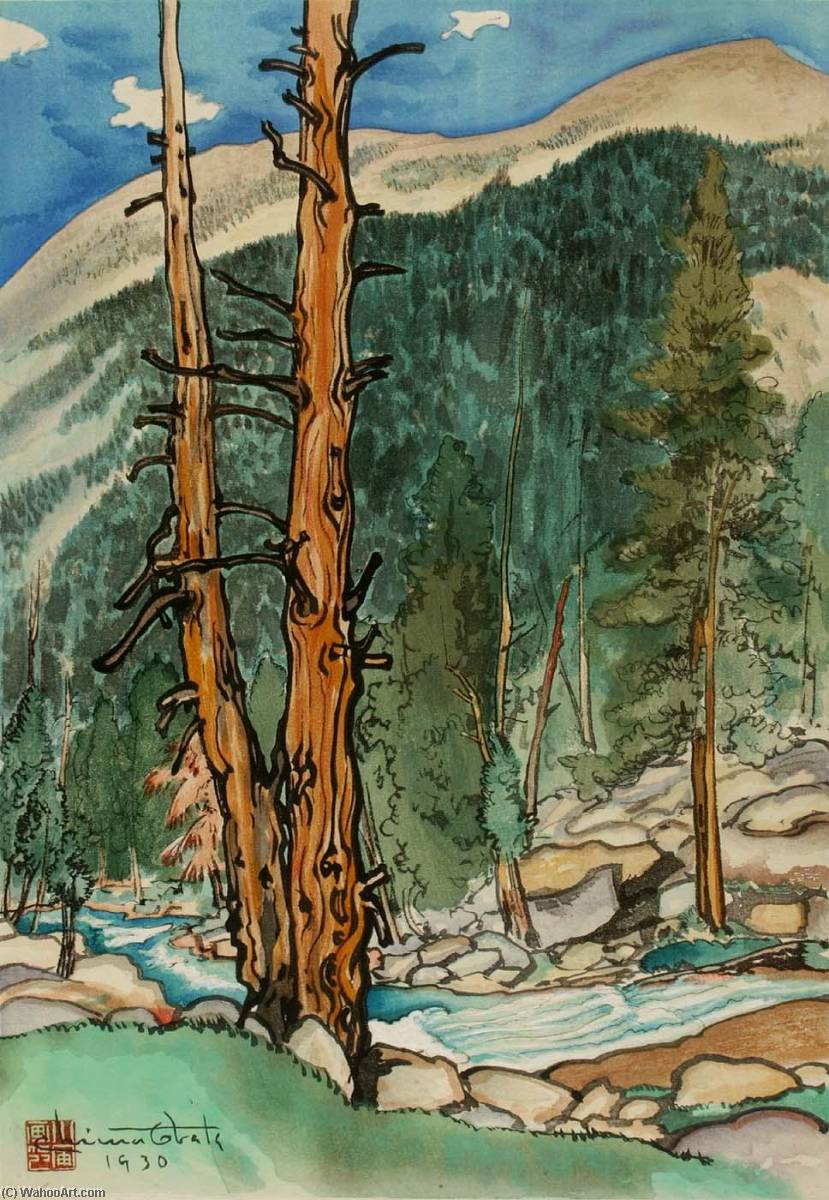 Order Artwork Replica Upper Lyell Fork, near Lyell Glacier, 1930 by Chiura Obata (Inspired By) (1952-1975, Japan) | ArtsDot.com