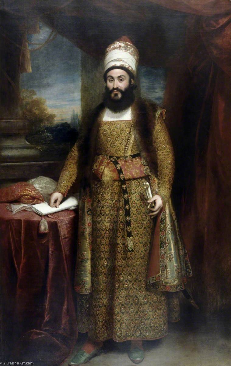 Order Artwork Replica Mirza Abu`l Hasan Khan, Envoy Extraordinary from the King of Persia to the Court of George III, 1810 by William Beechey | ArtsDot.com