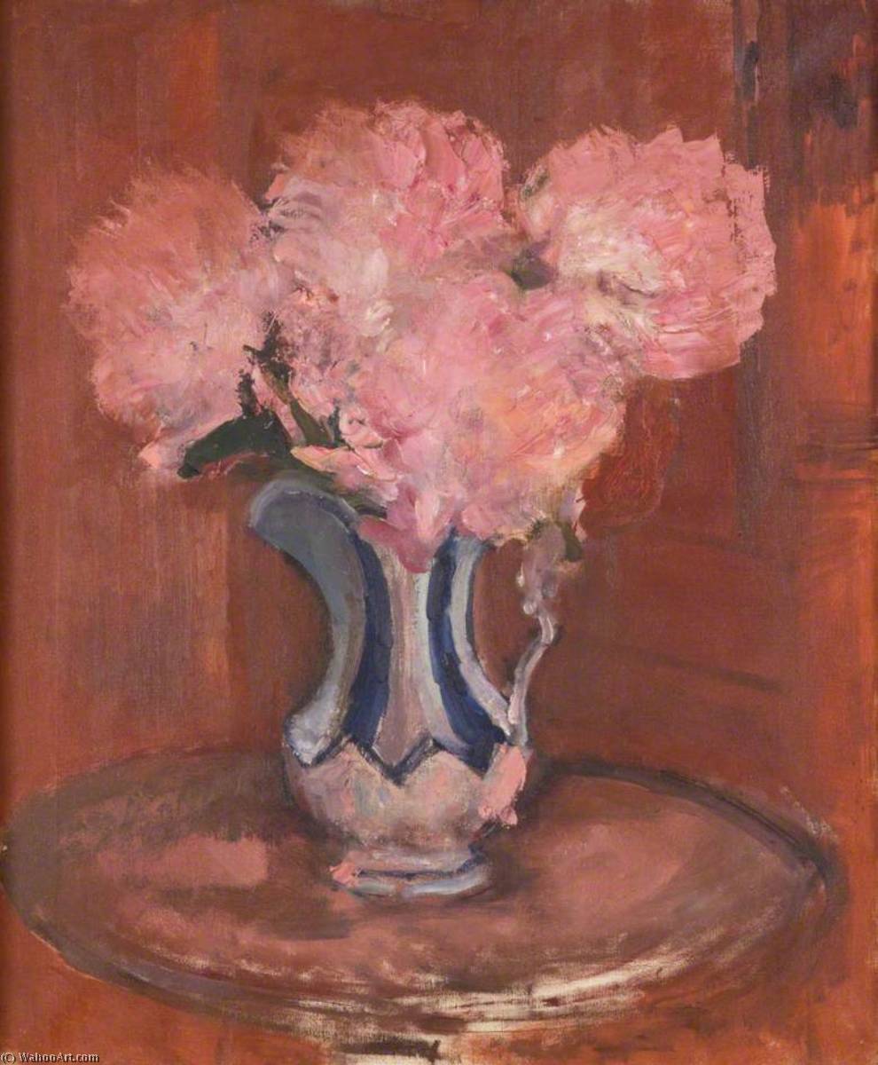 Order Art Reproductions Flowers in a Jug, 1950 by Augustus Edwin John (Inspired By) (1878-1961, United States) | ArtsDot.com