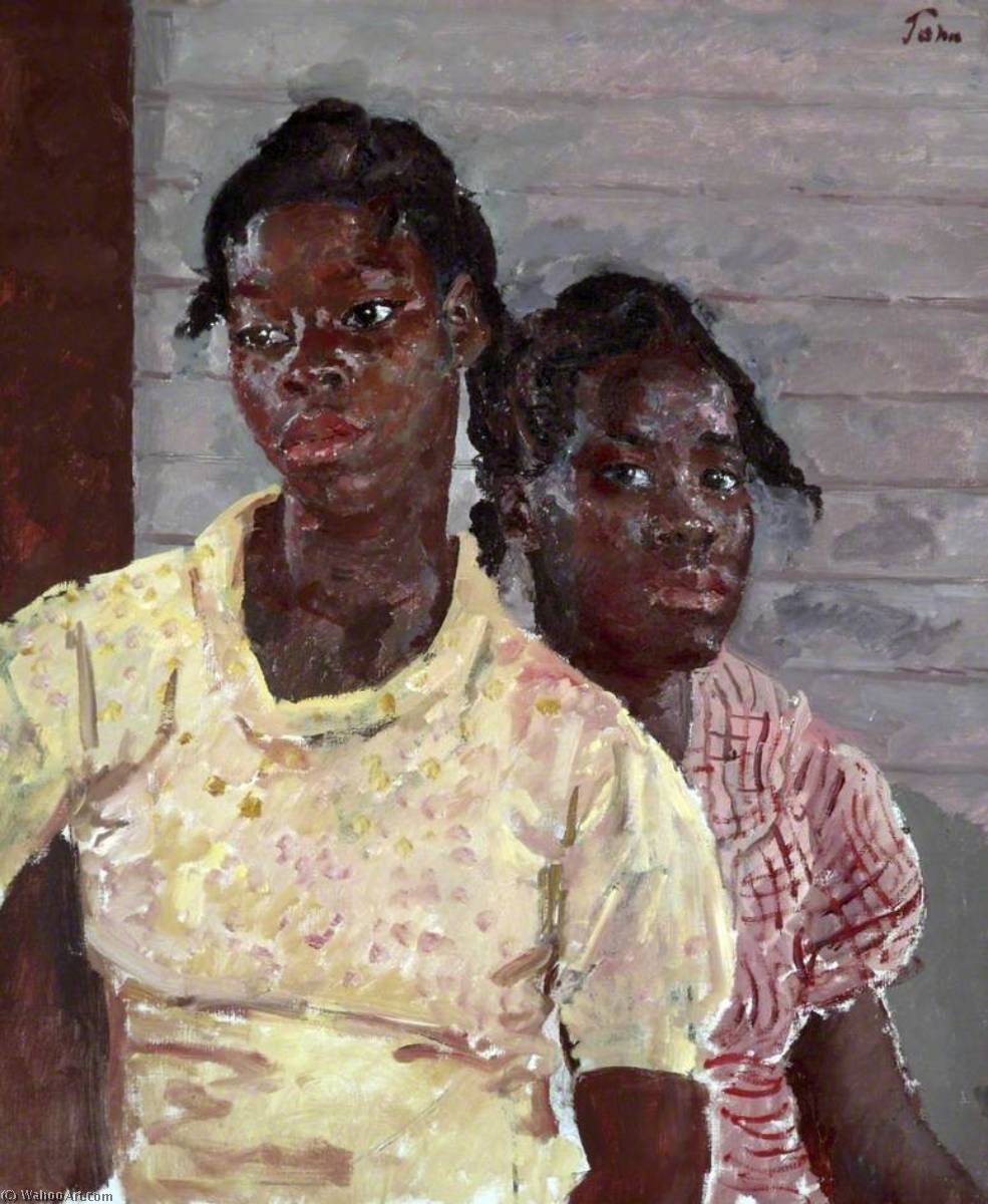 Buy Museum Art Reproductions Two Jamaican Girls, 1937 by Augustus Edwin John (Inspired By) (1878-1961, United States) | ArtsDot.com