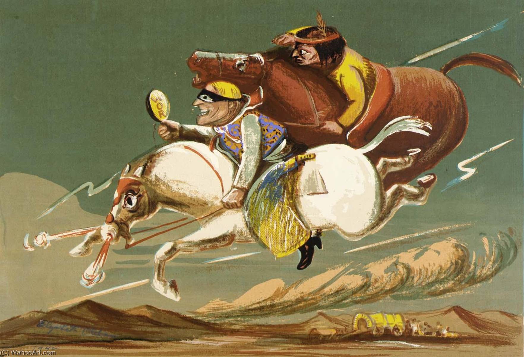 Buy Museum Art Reproductions The Lone Ranger, 1942 by Elizabeth Olds (Inspired By) (1896-1991, United States) | ArtsDot.com