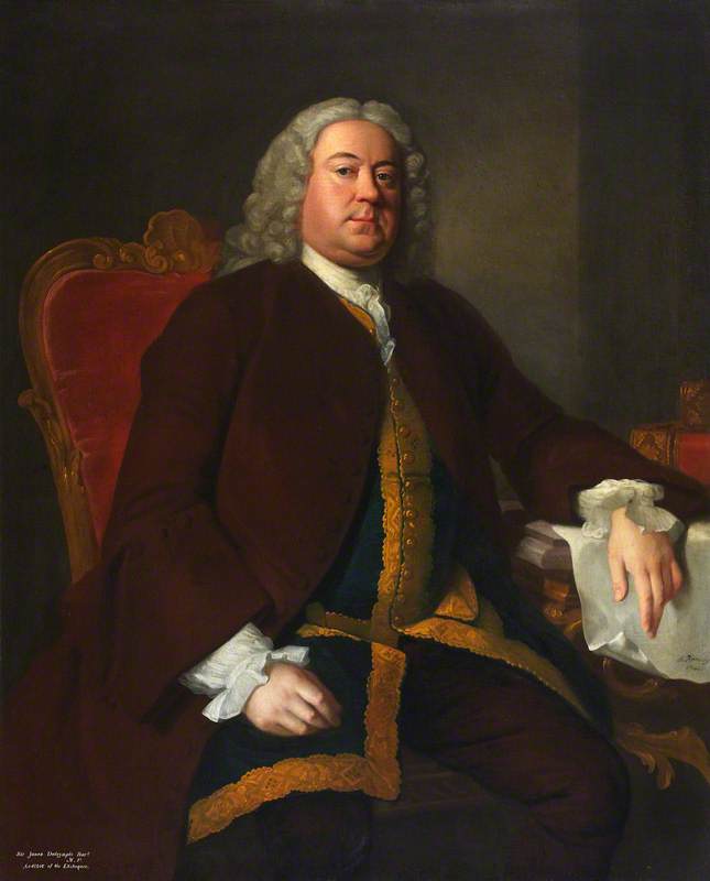 Order Paintings Reproductions Sir James Dalrymple, Bt, MP, Auditor of the Exchequer, 1740 by Allan Ramsay | ArtsDot.com