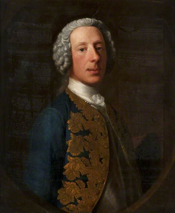 Order Oil Painting Replica Colonel John Stewart of Stewartfield (d.1750), 1742 by Allan Ramsay | ArtsDot.com
