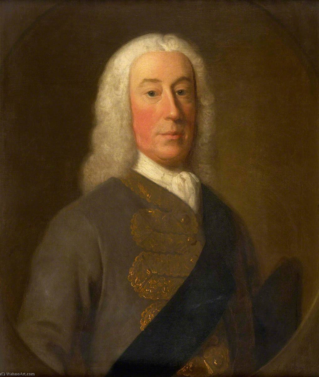 顺序 手工油畫 詹姆斯·默里(1690-1764),阿托拉第二杜克, 1743 通过 Allan Ramsay | ArtsDot.com