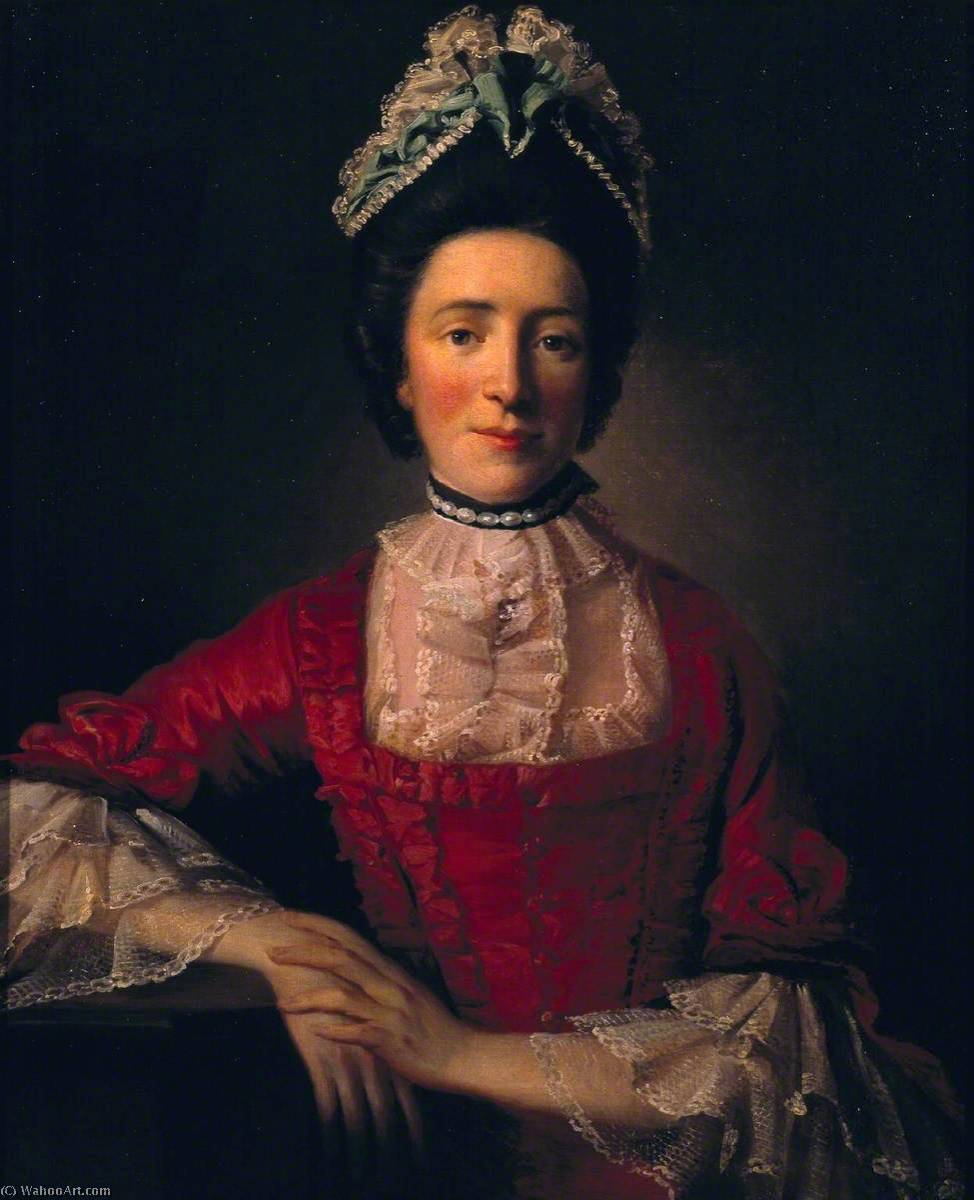 Buy Museum Art Reproductions Miss Ramsay in a Red Dress, 1760 by Allan Ramsay | ArtsDot.com