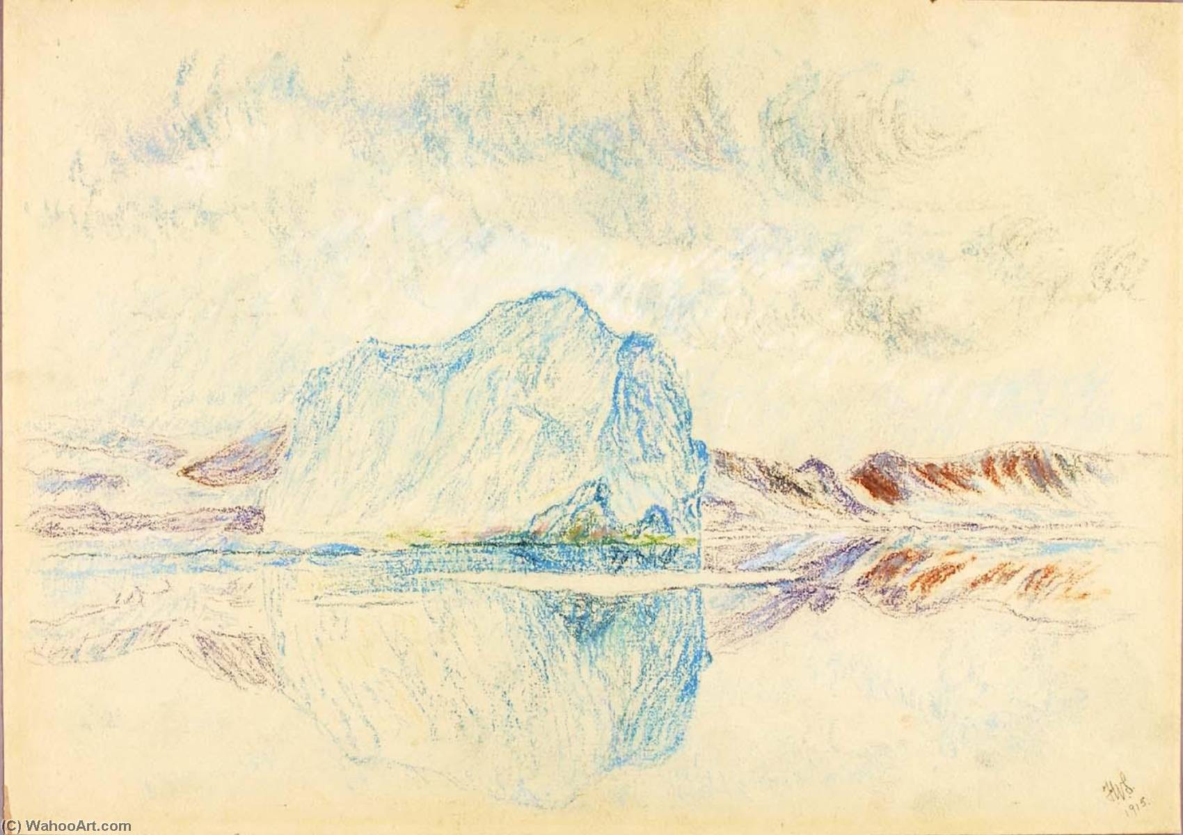 Order Artwork Replica Arctic Iceberg Spring `94, Perry Greenland by Frank Wilbert Stokes (Inspired By) (1858-1955) | ArtsDot.com
