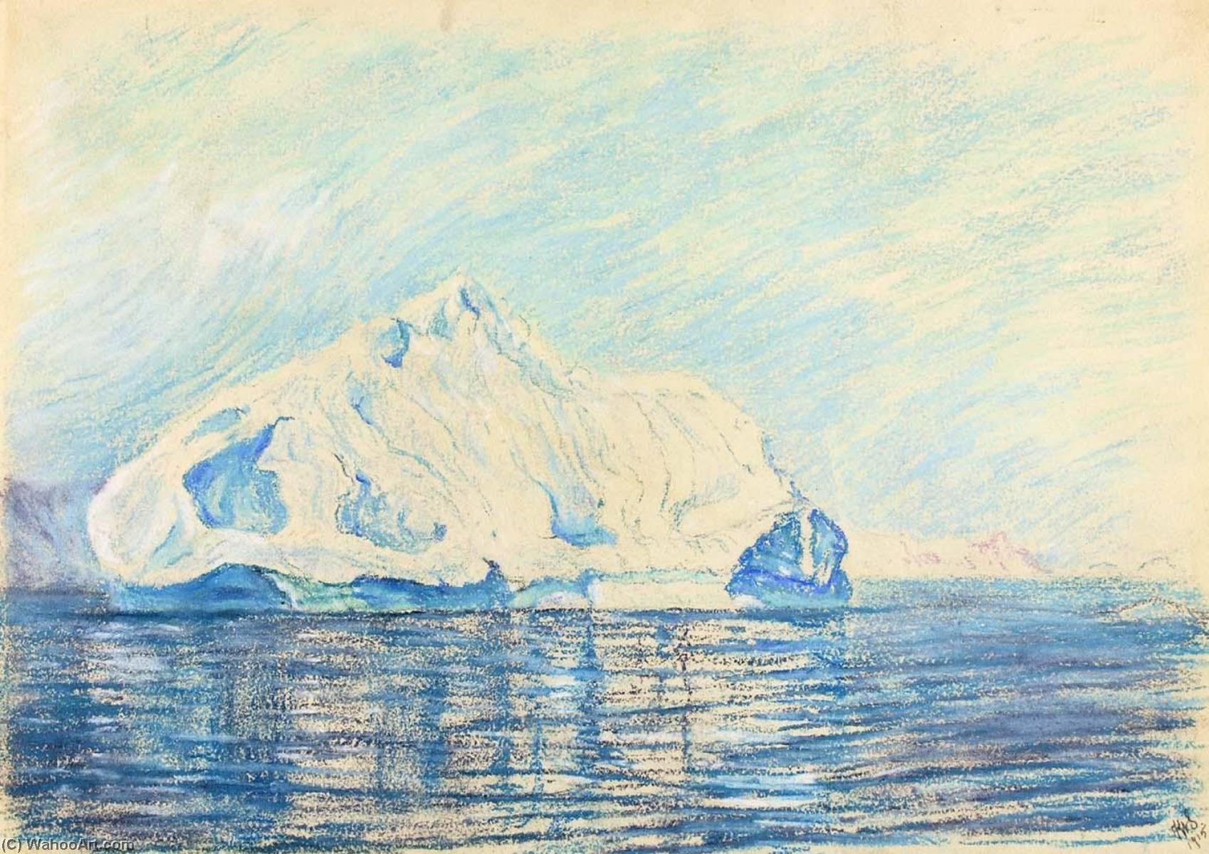 Buy Museum Art Reproductions Iceberg Summer Arctic, 1915 by Frank Wilbert Stokes (Inspired By) (1858-1955) | ArtsDot.com