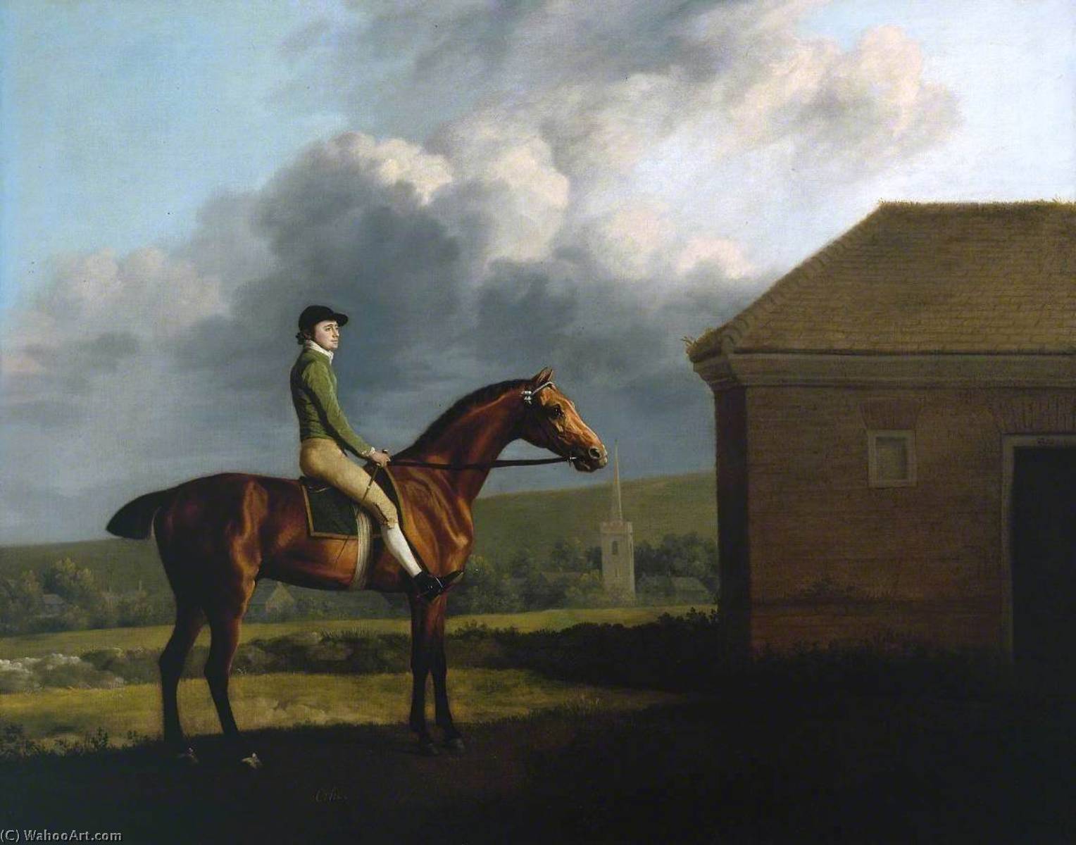 Order Paintings Reproductions Otho, with John Larkin up, 1768 by George Stubbs (1724-1806, United Kingdom) | ArtsDot.com