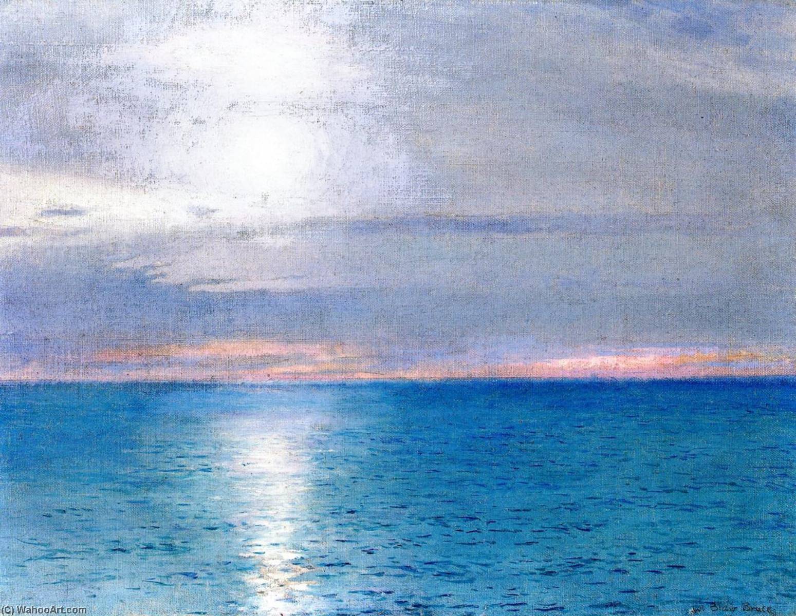 Order Oil Painting Replica Moonlight on Sea, 1896 by William Blair Bruce (1859-1906, Canada) | ArtsDot.com