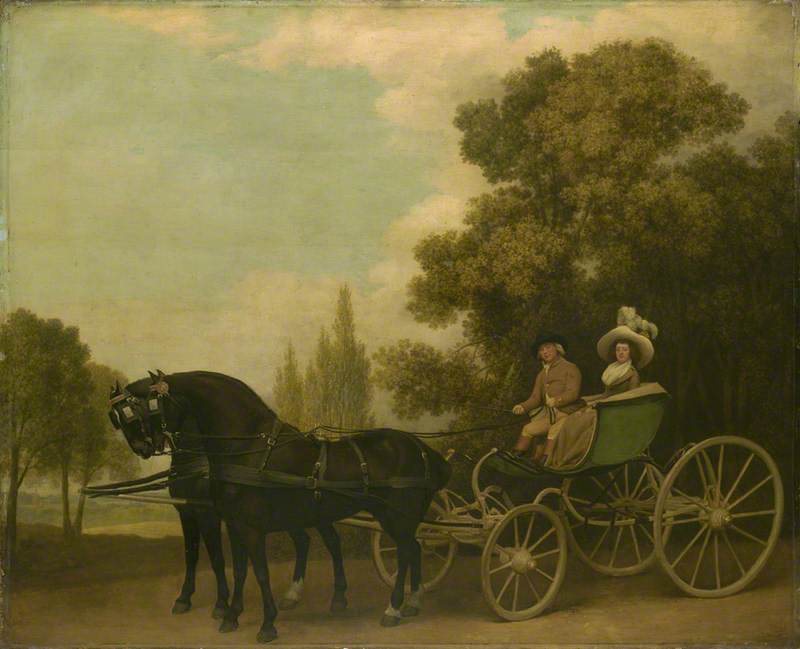 Order Art Reproductions A Gentleman driving a Lady in a Phaeton, 1787 by George Stubbs (1724-1806, United Kingdom) | ArtsDot.com