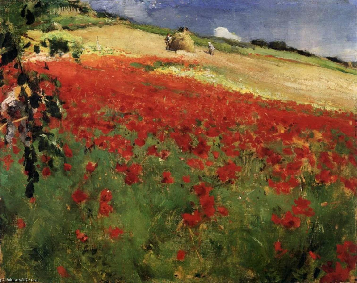 Order Paintings Reproductions Landscape with Poppies, 1887 by William Blair Bruce (1859-1906, Canada) | ArtsDot.com