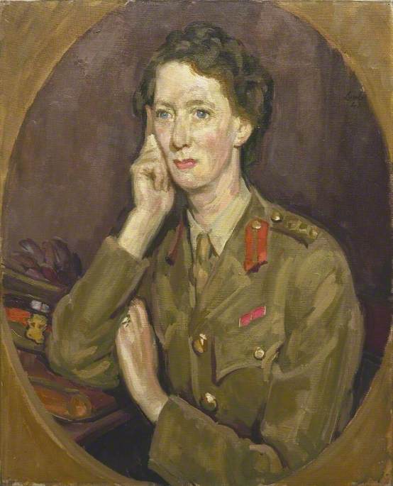 Order Oil Painting Replica Senior Controller Christian Helen Fraser Tytler, CBE, Deputy Director of Anti Aircraft Command, Auxiliary Territorial Service, 1943 by Henry Lamb (Inspired By) (1883-1960, Australia) | ArtsDot.com