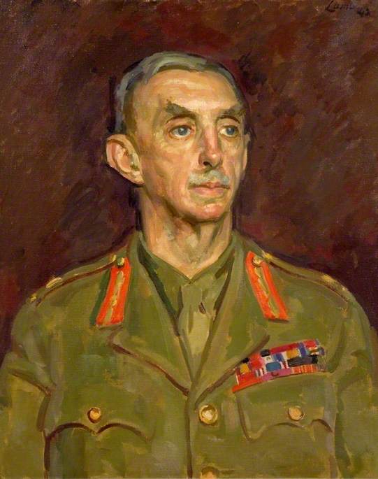 Order Art Reproductions Lieutenant General Sir William Dobbie (1879–1964), GCMG, KCB, DSO, 1942 by Henry Lamb (Inspired By) (1883-1960, Australia) | ArtsDot.com