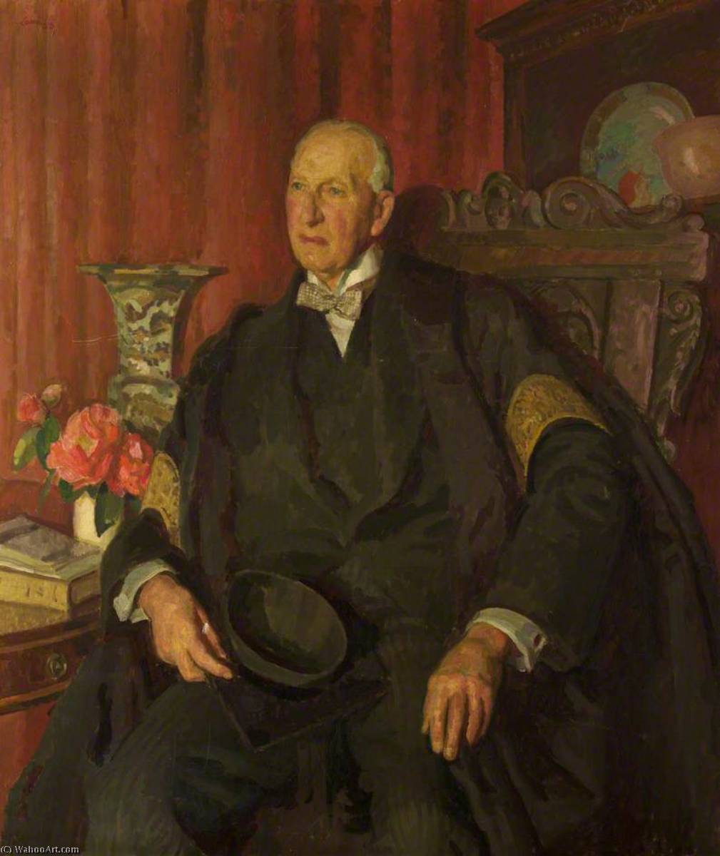 Order Paintings Reproductions Hiatt C. Baker, Council (1909–1934), Pro Chancellor (1929–1934) by Henry Lamb (Inspired By) (1883-1960, Australia) | ArtsDot.com