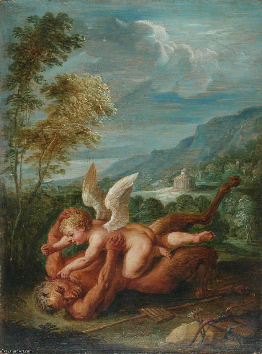Compra Riproduzioni D'arte Del Museo Cupido Superamento Pan (dopo Annibale Carracci), 1656 di David The Younger Teniers (1610-1690, Belgium) | ArtsDot.com