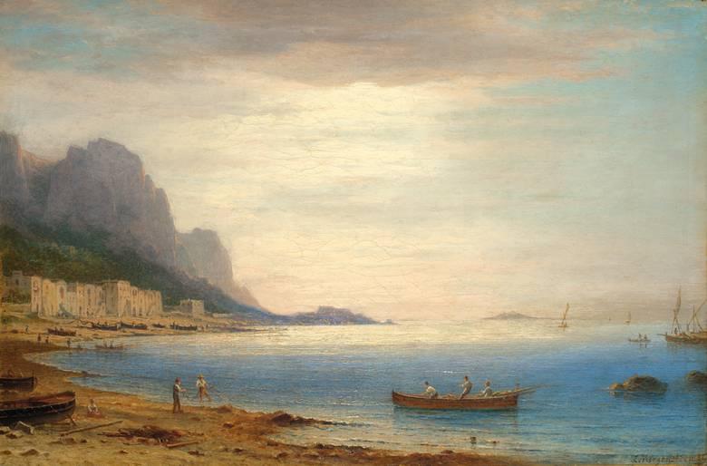 Buy Museum Art Reproductions Marina Grande in Capri, 1882 by Carl Morgenstern (1811-1893) | ArtsDot.com