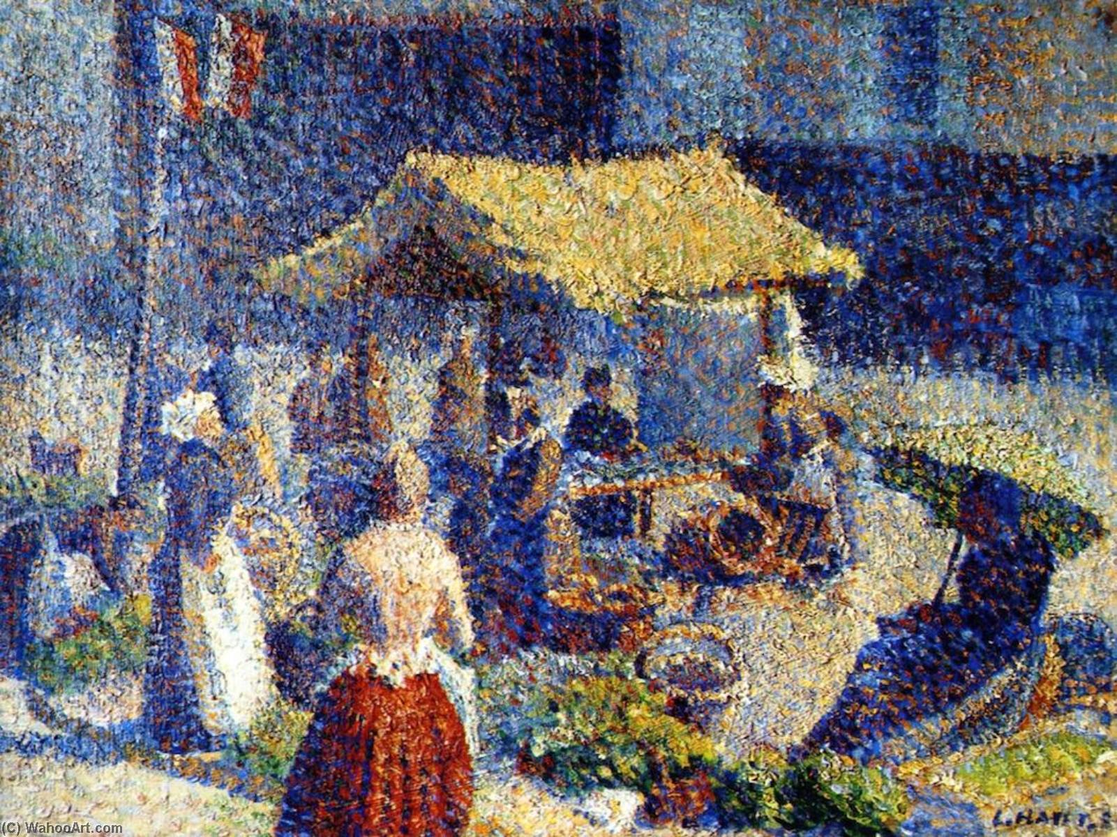 Order Artwork Replica Market in Pontoise, 1889 by Louis Hayet (1864-1940) | ArtsDot.com