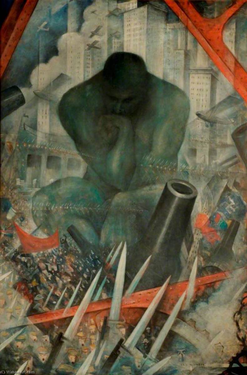 顺序 手工油畫 二十世纪。, 1935 通过 Christopher Richard Wynne Nevinson (1889-1946, United Kingdom) | ArtsDot.com