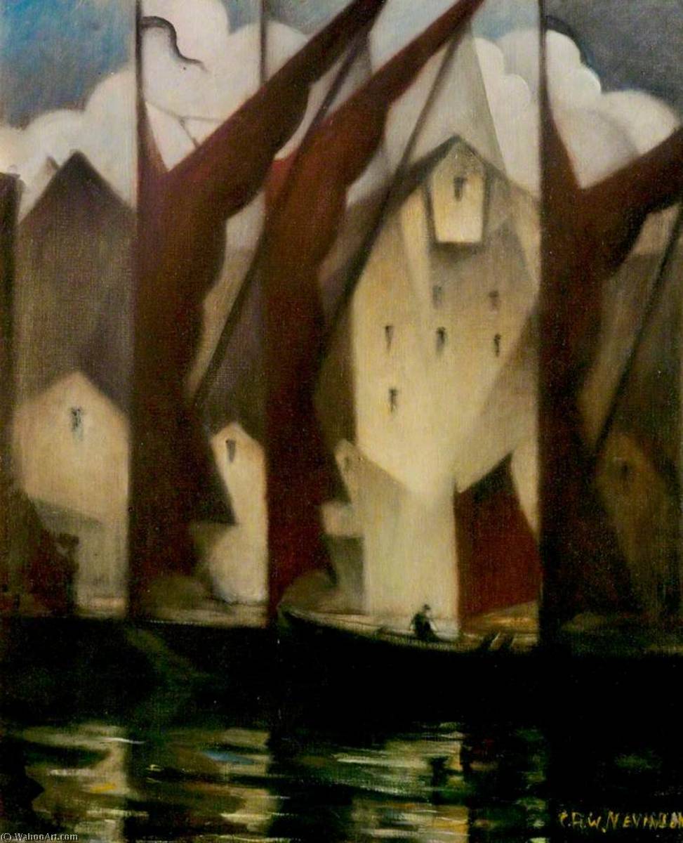 Buy Museum Art Reproductions Thameside, 1941 by Christopher Richard Wynne Nevinson (1889-1946, United Kingdom) | ArtsDot.com