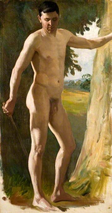 Order Paintings Reproductions Standing Male Nude, 1907 by Brian Hatton (1887-1916) | ArtsDot.com