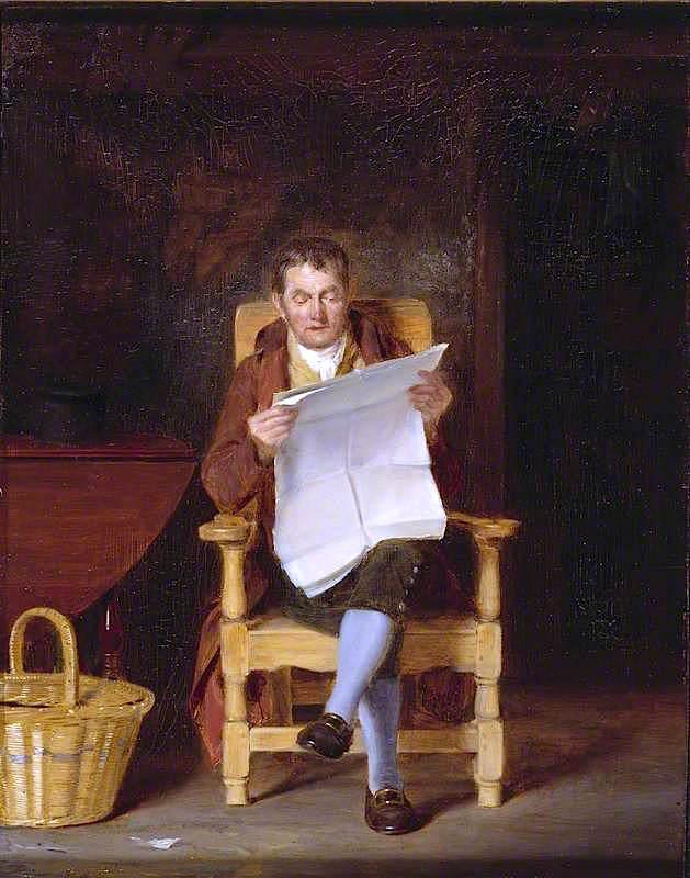 Buy Museum Art Reproductions A Man Reading, 1827 by Thomas Sword Good (1789-1872) | ArtsDot.com