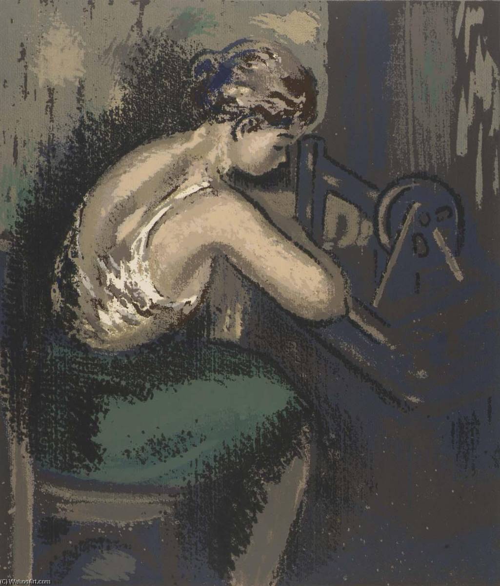 Buy Museum Art Reproductions Seamstress, 1940 by Moses Soyer (Inspired By) (1899-1974, Russia) | ArtsDot.com