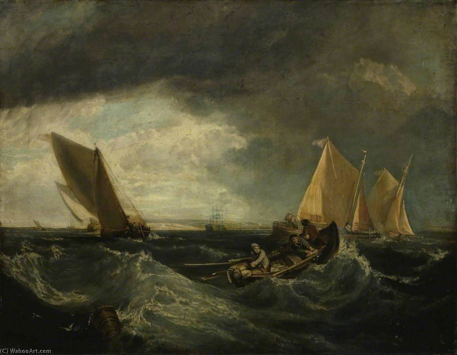Order Paintings Reproductions Sheerness and the Isle of Sheppey (after J. M. W. Turner) by Augustus Wall Callcott | ArtsDot.com