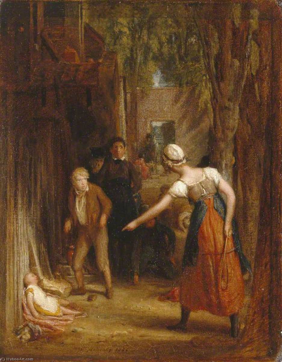 Buy Museum Art Reproductions Study for `The Careless Messenger Detected`, 1821 by William Mulready The Younger (1786-1863, Ireland) | ArtsDot.com