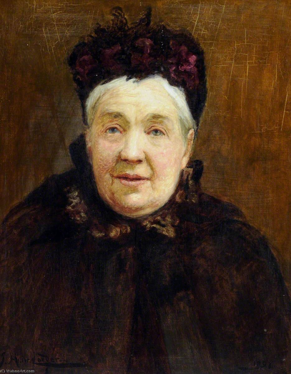 Order Oil Painting Replica Miss Julia Westaway (1820–1901), 1897 by John Saint Helier Lander (1868-1944) | ArtsDot.com