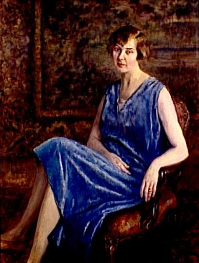 Order Oil Painting Replica Portrait de Madame Christian Woerth by Lothar Von Seebach (1853-1930) | ArtsDot.com