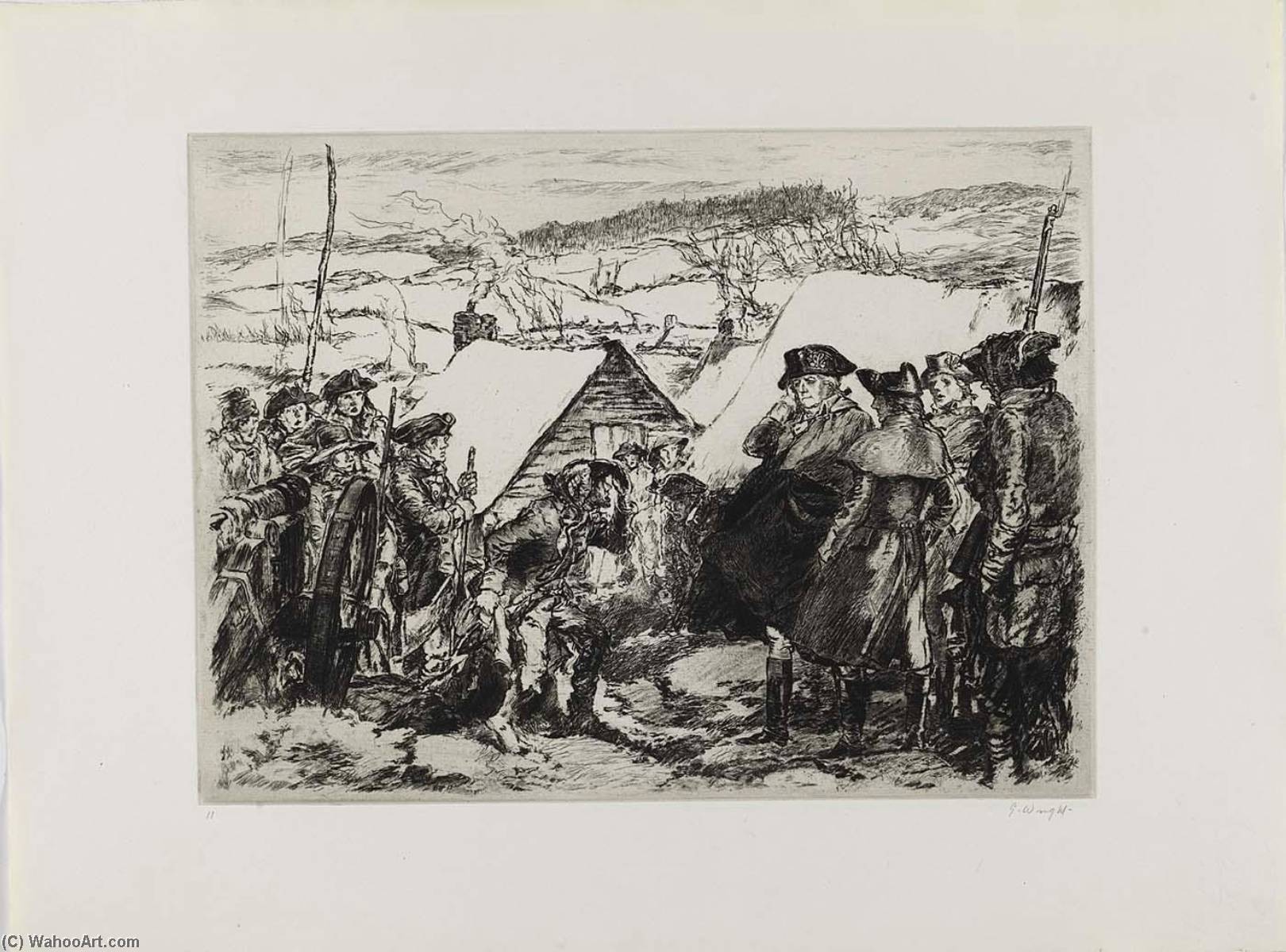 Buy Museum Art Reproductions Washington at Valley Forge (from the portfolio The Bicentennial Pageant of George Washington ), 1932 by George Wright | ArtsDot.com