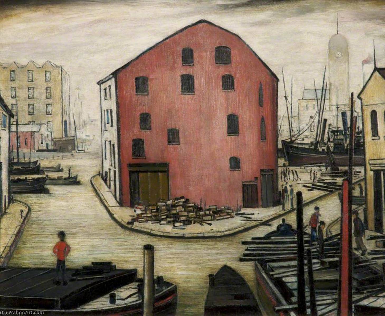 Canal Scene near Accrington, 1939 by Lawrence Stephen Lowry Lawrence Stephen Lowry | ArtsDot.com