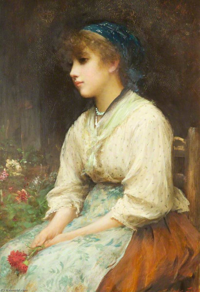 Buy Museum Art Reproductions A Venetian Flower Girl, 1886 by Samuel Luke Fildes (1843-1927, United Kingdom) | ArtsDot.com