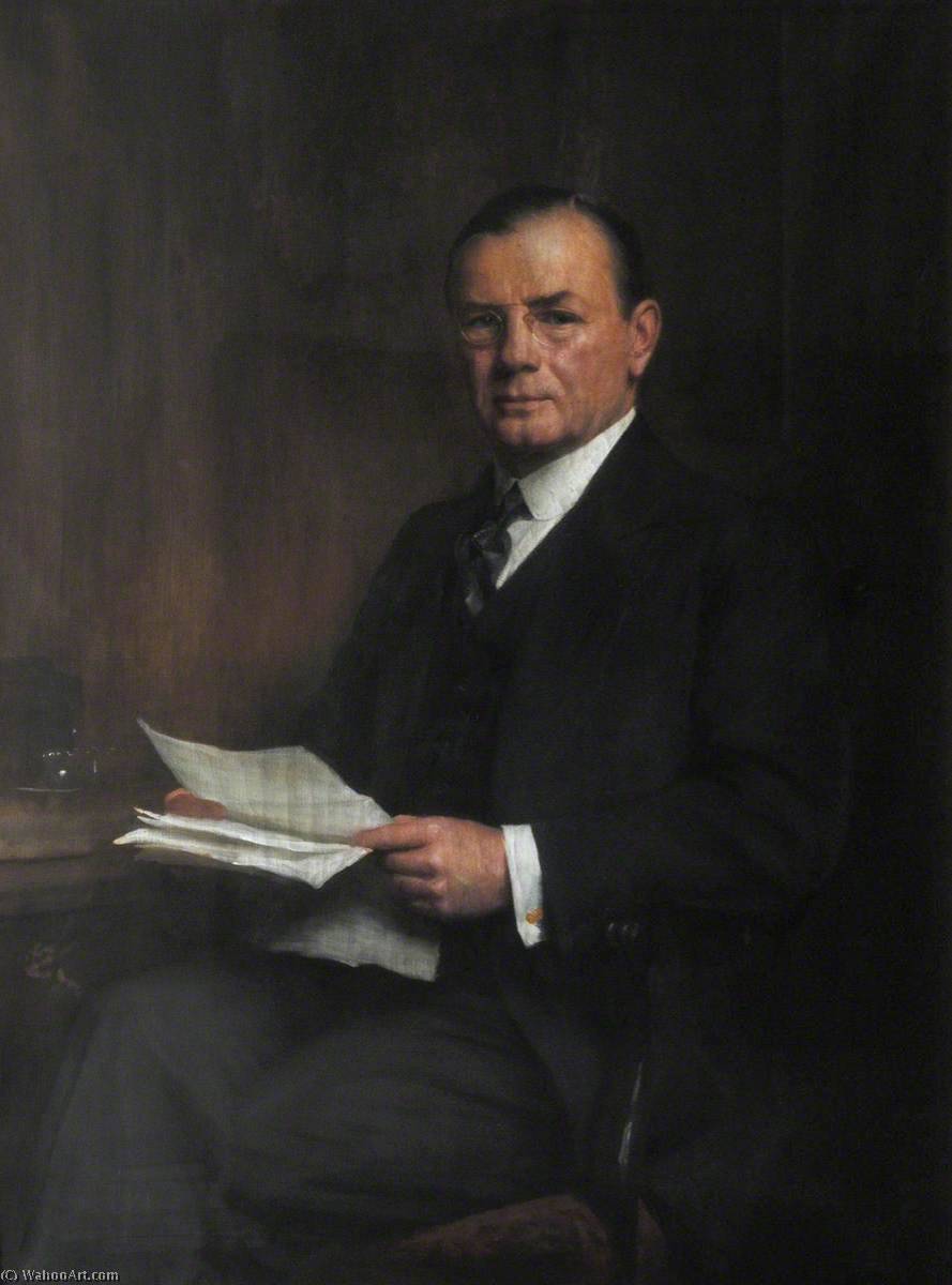 Order Art Reproductions Leopold Charles Maurice Stennet Amery (1873–1955), CH, Exhibitioner (1892), Honorary Fellow (1946), Secretary of State for India (1940–1945), 1925 by Samuel Luke Fildes (1843-1927, United Kingdom) | ArtsDot.com