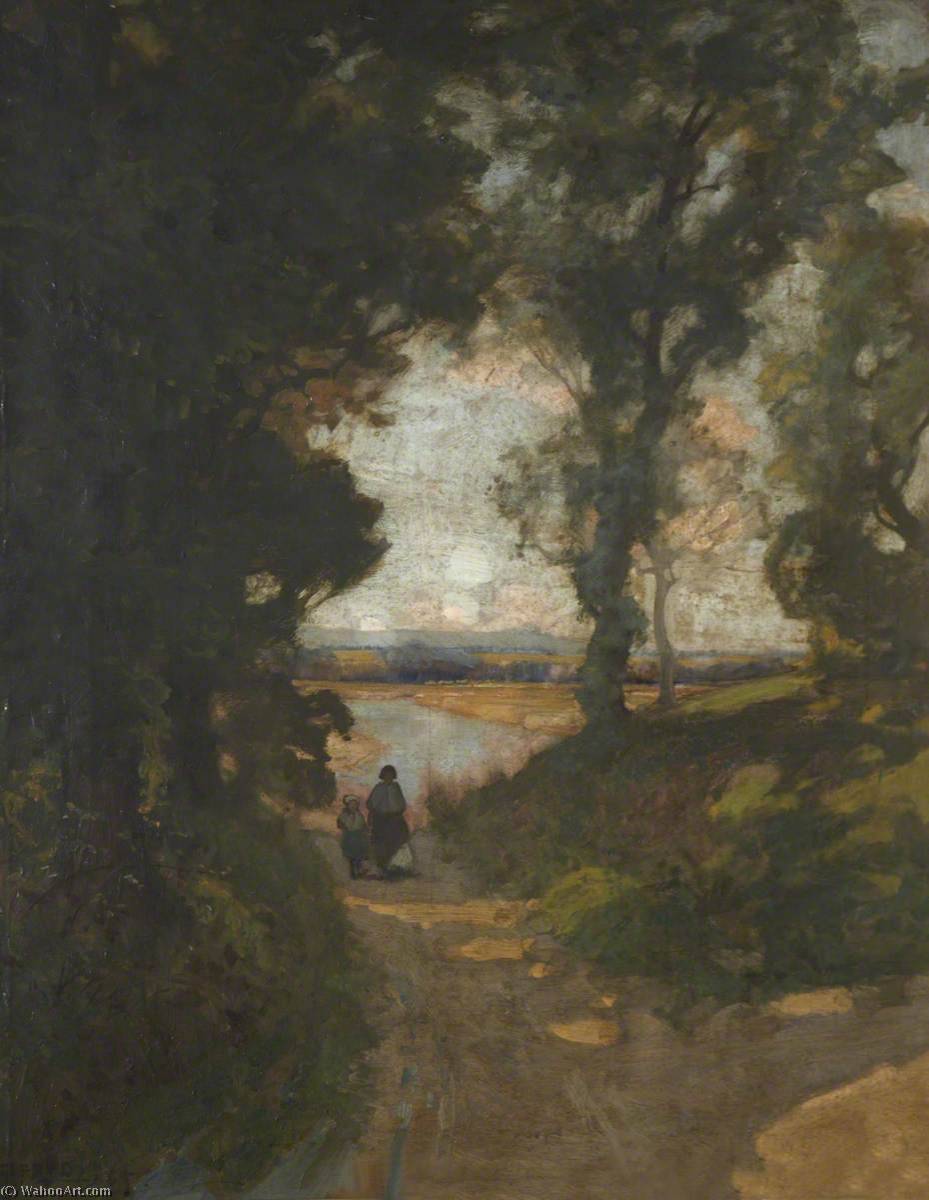 Order Oil Painting Replica In the Thames Valley by Alfred East (1844-1913) | ArtsDot.com