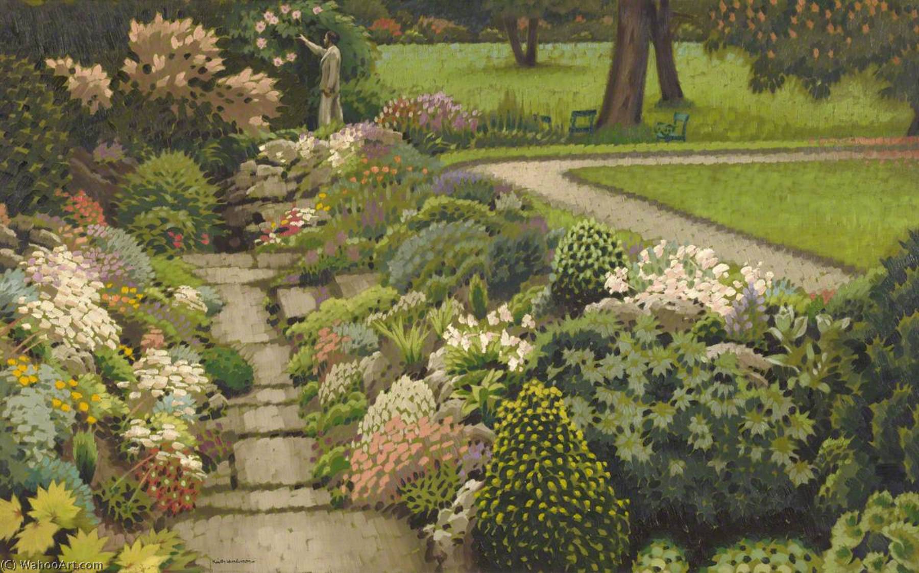 Buy Museum Art Reproductions Rock Garden, Sidney Sussex College, 1950 by Keith Henderson (Inspired By) (1883-1982) | ArtsDot.com