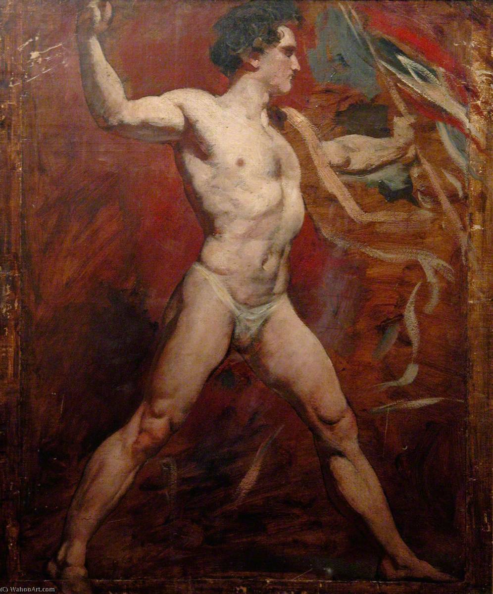 Buy Museum Art Reproductions Standing Male Nude, 1849 by William Etty (1787-1849, United Kingdom) | ArtsDot.com