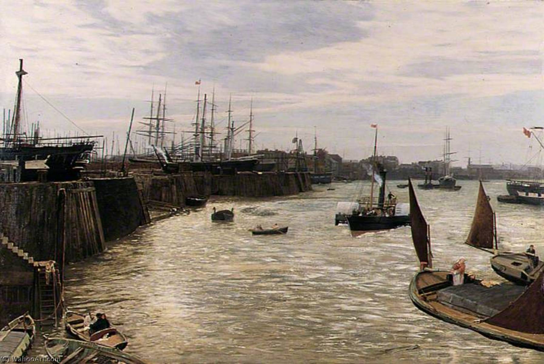 Buy Museum Art Reproductions Blackwall, London, 1872 by Charles Napier Hemy (1841-1917, United Kingdom) | ArtsDot.com