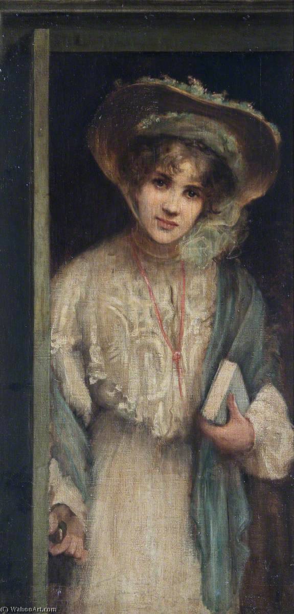 Buy Museum Art Reproductions Woman Entering through a Door, 1917 by Beatrice Offor (1864-1920, United Kingdom) | ArtsDot.com